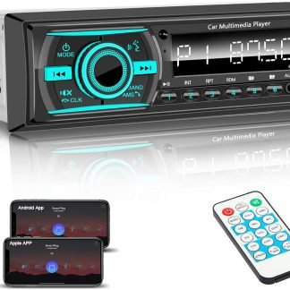 Single DIN Bluetooth Car Stereo FM USB AUX App Control