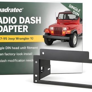 Quadratec Single DIN Radio Dash Kit Jeep Wrangler YJ 1987-19