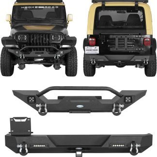 Hooke Road Front and Rear Bumper Kit Jeep Wrangler YJ 1987-1