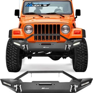 Nilight Front Bumper Jeep Wrangler TJ YJ 1987-2006 with LED